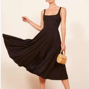 Reformation Jeans August Black Tencel Dress S